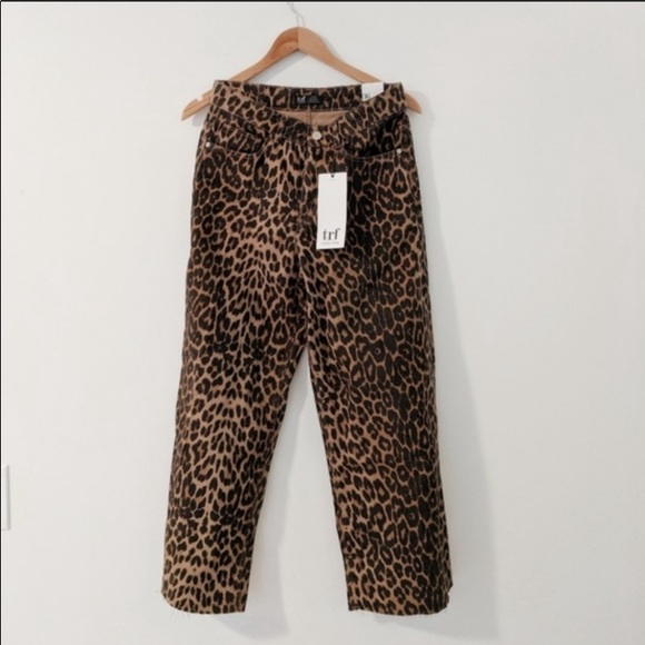 ZARA HW LEOPARD STRAIGHT LEG JEAN - Picture 3 of 6